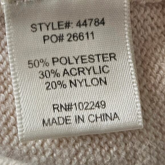 Skies Are Blue Cream V Neck Sweater Size Small - Picture 3 of 5